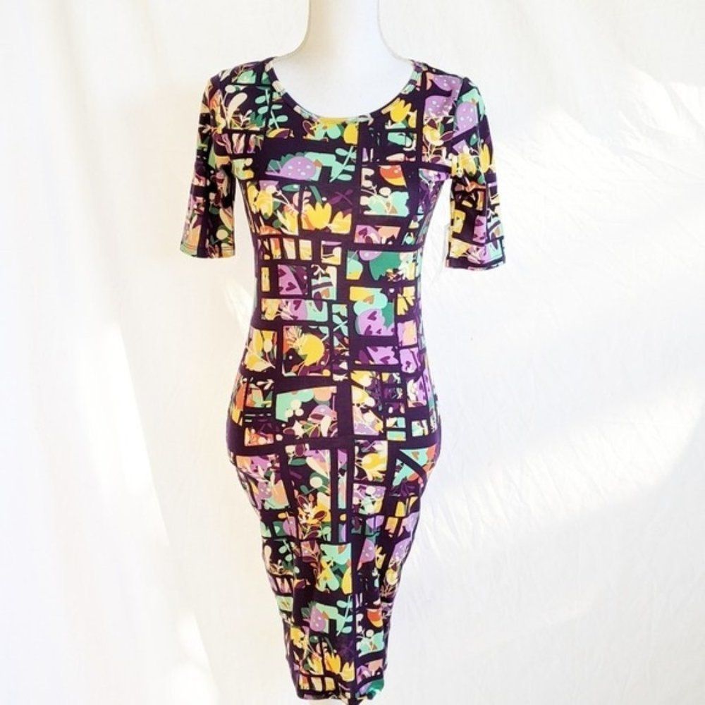 Lularoe Julia Dress XXS Purple Floral